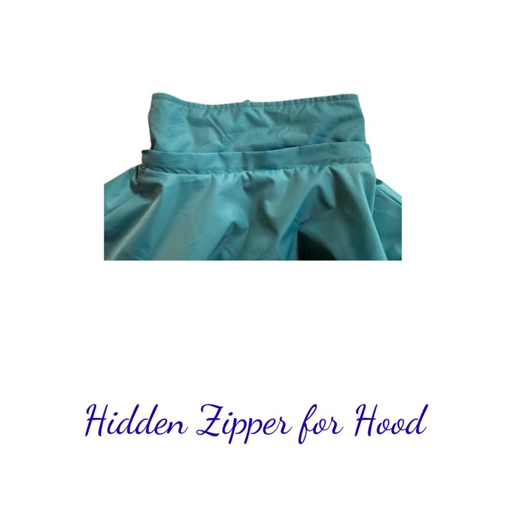 Totes Teal Zip Jacket Medium Removable Hood Lightweight - Picture 7 of 10